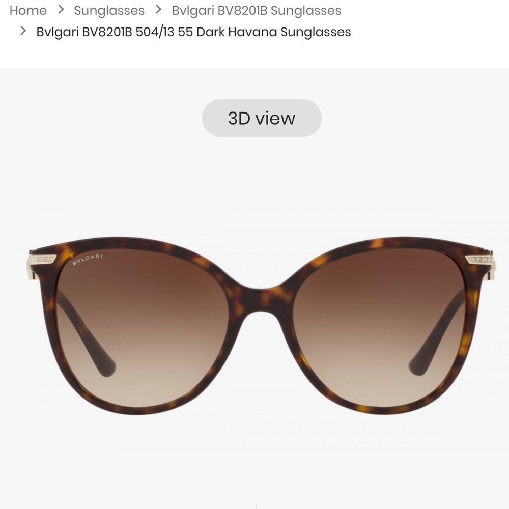 ✨Bvlgari BV8201B 504/13 55 - Dark Havana sunglasses - Picture 11 of 14